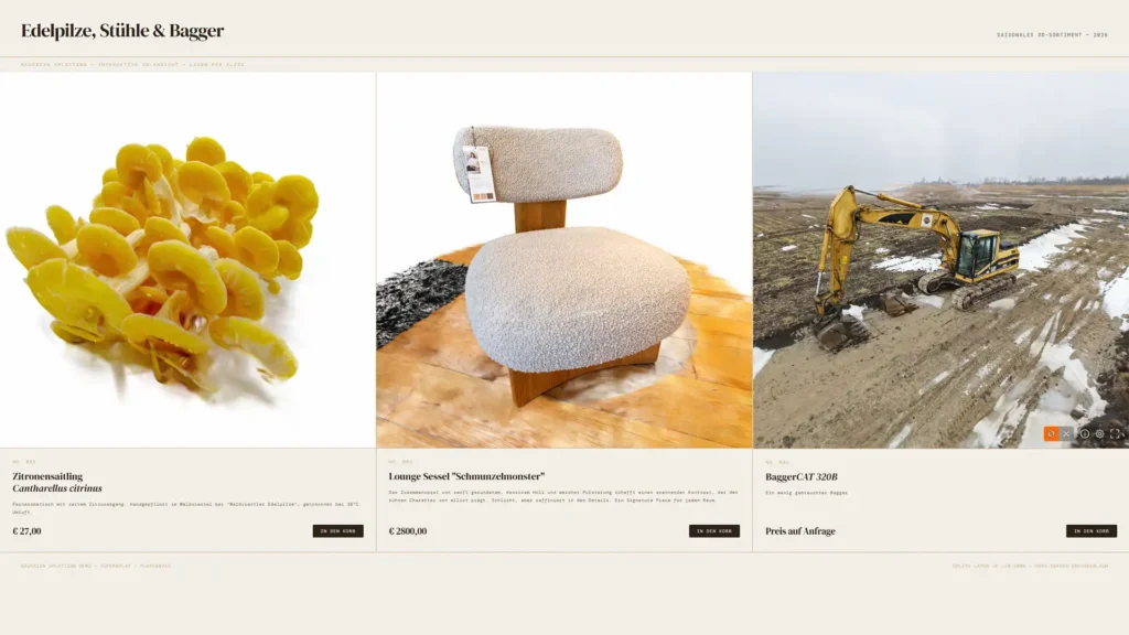 Gaussian Splat Webshop Demo